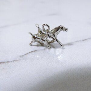 Silver Plated Horse & Pony Mother & Child Bracelet Charm